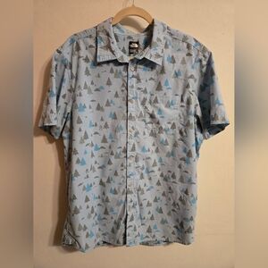 The North Face Light Blue Tree Pattern Shirt XL